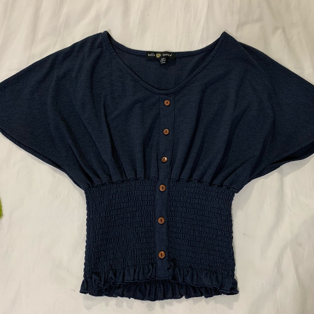 Belle tweed winged sleeves elastic waist🌟last chance sell